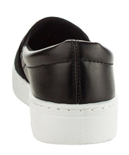 Qupid Women's Fashion Metallic Shiny Slip On Flatform Platform Low Top Sneaker