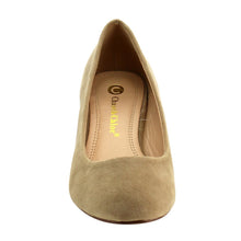 Chase & Chloe EC78 Women's Classic Mid Wedge Heel Dress Pumps