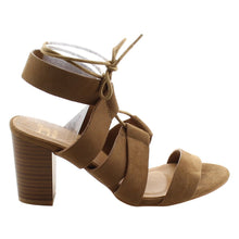 BF Betani Women's Lace Up Chunky Heel Sandal