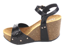 Refresh Women's Mara-08 Platform Cork Wedge Glitter
