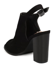 Women Faux Suede Slingback Mule - Dressy, Work, Event - Blcok Heel Sandal - GC24 By Betani