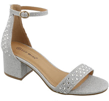 Top Moda Women's Studded Strappy Stacked Block Heel Sandal