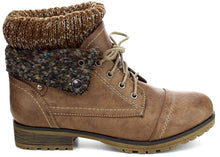 REFRESH WYNNE-01 Women's combat style lace up ankle bootie