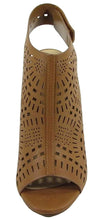 Delicious Women's Laser Cut Slingback Peep Toe Bootie
