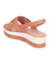 Women Leatherette Platform Wedge Sandal - Two Tone Wedge - Slingback Heel Sandal - GH62 By Nature Breeze