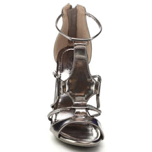 Nature Breeze Focus-02 Women's Peep Toe T-Strap Back Zip Stietto Heel Dress Sandals