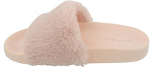 Top Moda Women's Faux Marabou Fur Slide Flip Flop Sandal