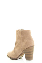 Breckelle's Womens Almond Toe Faux Suede Think Chunky Heel Cowboy Ankle Bootie