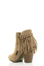 Breckelle's Womens Almond Toe High Chunky Heel Tassel Fringe Ankle Bootie Boot