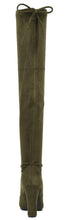 Forever Link Women's Stacked Chunky Heel Stretch Thigh High Pull On Boot