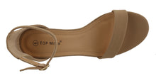 Top Moda Women's Ankle Strappy Chunky Stacked Block Heel Open Toe Sandal