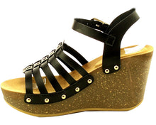 Refresh Footwear Strappy Studded Wedge Platform Sandal