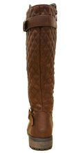 Cambridge Select Women's Quilted Side Zip Knee High Flat Riding Boots