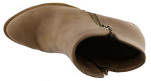 Top Moda Women's Closed Round Toe Zipper Chunky Stacked Block Heel Ankle Bootie
