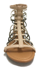 Women's Ankle High Elastic Gladiator Sandals Elastic Straps Flats
