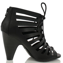 Delicious Women's Richelle Strappy Lace Up Chunky Heels Pumps