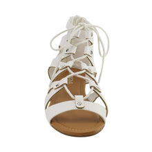 Soda Women's Open Toe Lace Up Strappy Ankle Flat Sandals