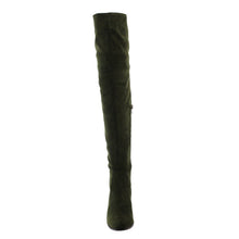 NATURE BREEZE FF00 Women Over The Knee Mid High Block Heel Boots Full Size Small