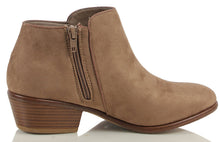 Wild Diva Women's Round Toe Stacked Heel Low Heel Western Ankle Bootie