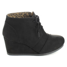 CITYCLASSIFIED REX-S Women's Comfort Lace Up Wedge Dress Ankle Booties