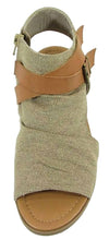 Soda Women's Strappy Buckle Coutout Wedge Sandal