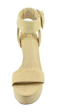 Delicious Women's Open Toe Thick Wide Strap Ankle Strap Block Heel Sandal
