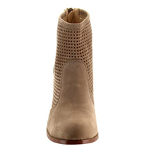 Chase & Chloe EC48 Women's Laser Cut Out Back Zipper Mid Stacked Ankle Booties