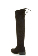 Forever Link Womens Over Knee High Drawstring Tie Lace Up Chunky Thick Heel Boots