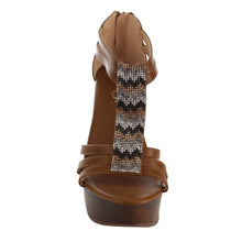 Refresh IE24 Women's T-strap Back Zipper Platform Wedge Sandal