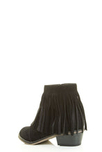Breckelle's Womens Almond Toe Fringe Tassel Chunky Heel Cowboy Mid Calf Ankle Bootie