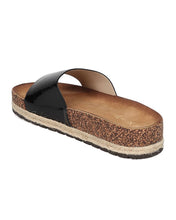Women Patent Footbed Sandal - Reptile Slide - Molded Footbed Slipper - GH93 By Nature Breeze