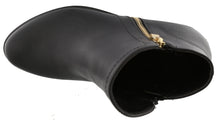 Top Moda Women's Western Closed Toe Zipper Chunky Stacked Heel Ankle Bootie
