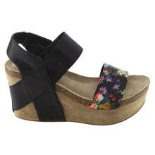 Nature Breeze FJ49 Women's Platform Wedge Heel Studded Floral Pattern Sandals