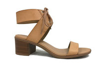 City Classified Women's Dress Sandal Chunky Heel Over Toe & Ankle Wrap Tie Front Strap