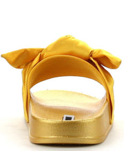 Cape Robbin Women's Fashion Bow Decor Slip On Slide Sandal