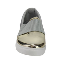 Refresh IE21 Women's Fabric Metallic Slide In Fashion Platform Sneakers Run One Size Large