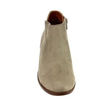 Soda Women's Round Toe Faux Suede Stacked Heel Western Ankle Bootie