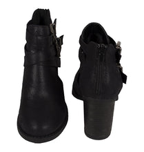 SCRIBE! Soda Women's Cutout Sides Buckles Straps Ankle Boots