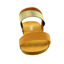 Refresh IE25 Women's Elastic Ankle Strap Flat Beach Sandal