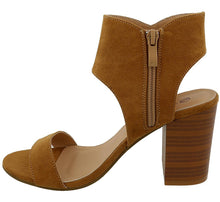 Top Moda Women's Lace Up Side Tassel Fringe Stacked Chunky Heel Sandal