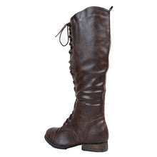 Breckelle's Outlaw Women's Lace Up Knee High Riding Boots
