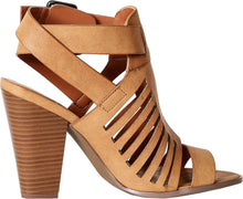 Delicious By Soda Yummy Cutout Stacked Heel Sandal