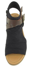 Soda Women's Strappy Buckle Coutout Wedge Sandal