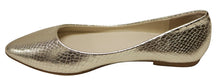Bella Marie Angie-101 Women's pointy toe boat slip on patent snake leather flats