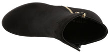 Top Moda Women's Closed Round Toe Zipper Chunky Stacked Block Heel Ankle Bootie