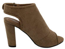 Top Moda Women's Perforated Cutout Laser Chunky Stacked Heel Ankle Bootie