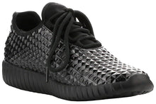 Cape Robbin GB66 Women Metallic Leatherette Quilted Lace Up Jogging Sneaker