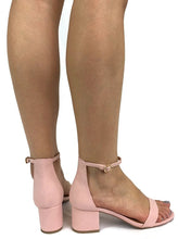 City Classified Women's Block Open Toe Ankle Strap Heeled Sandals