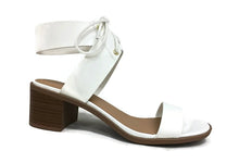 City Classified Women's Dress Sandal Chunky Heel Over Toe & Ankle Wrap Tie Front Strap