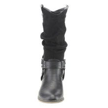 Refresh AD44 Women's Western Cowgirl Pull On Block Heel Slouchy Mid Calf Boots